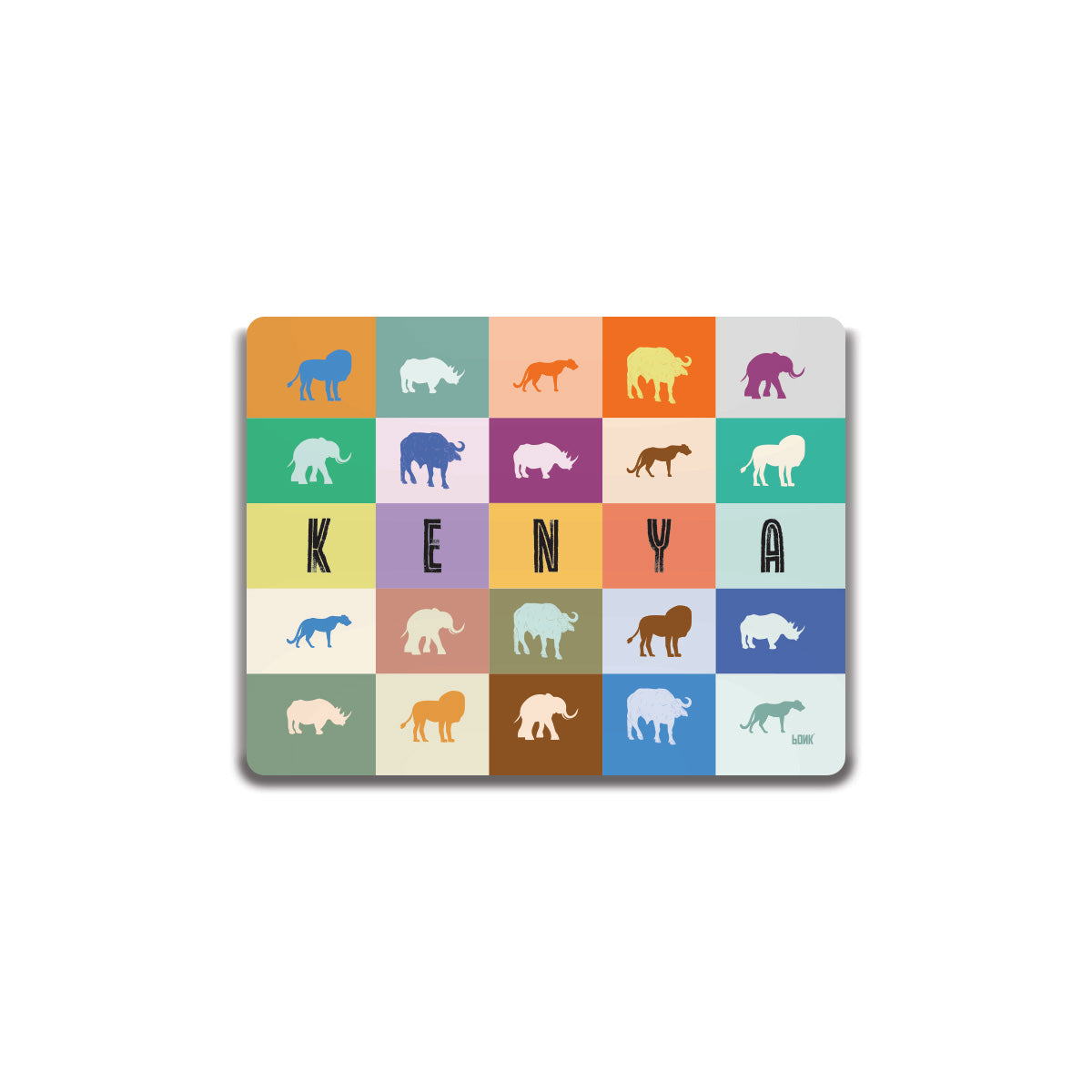Kenya - Rectangle Fridge Magnet