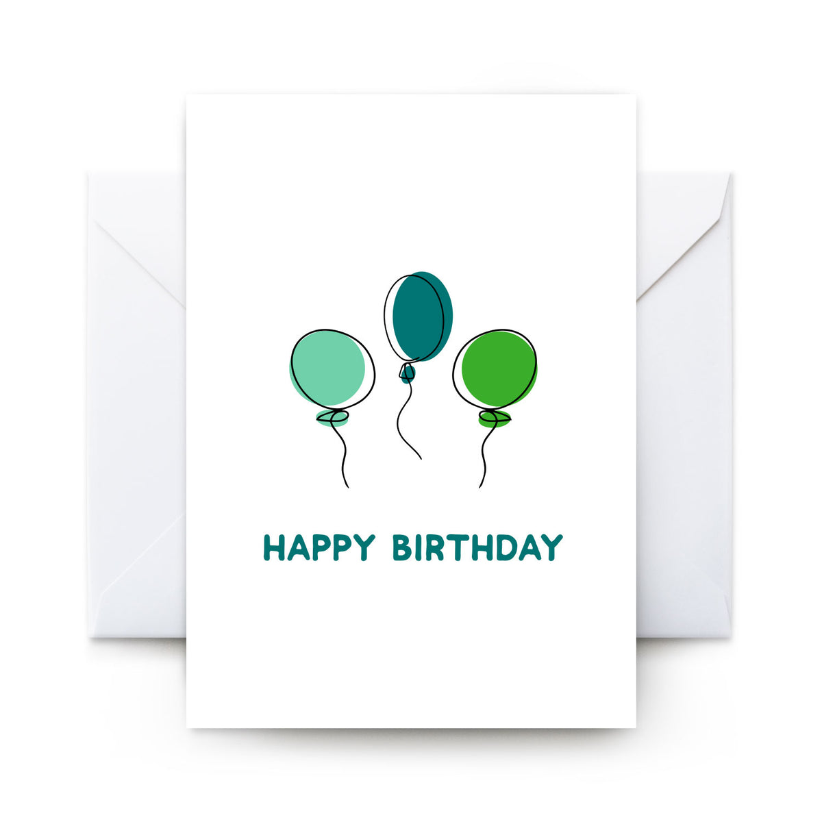 Birthday Balloons - Card