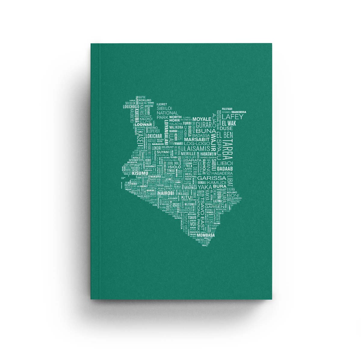 Kenya Typemap - A6 Notebook