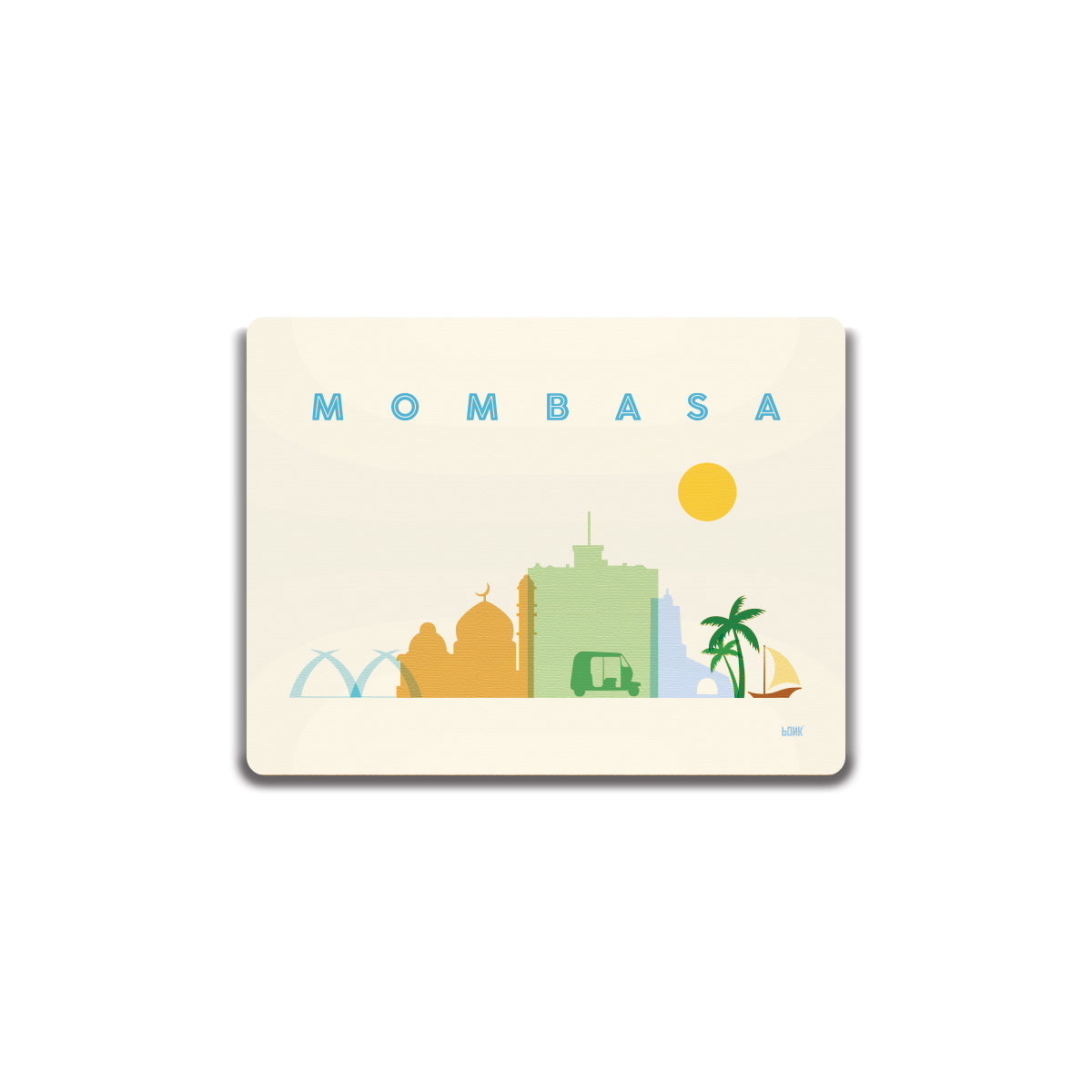 Mombasa City - Rectangle Fridge Magnet