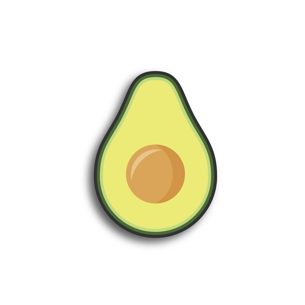 Avocado - Cut Out Fridge Magnet