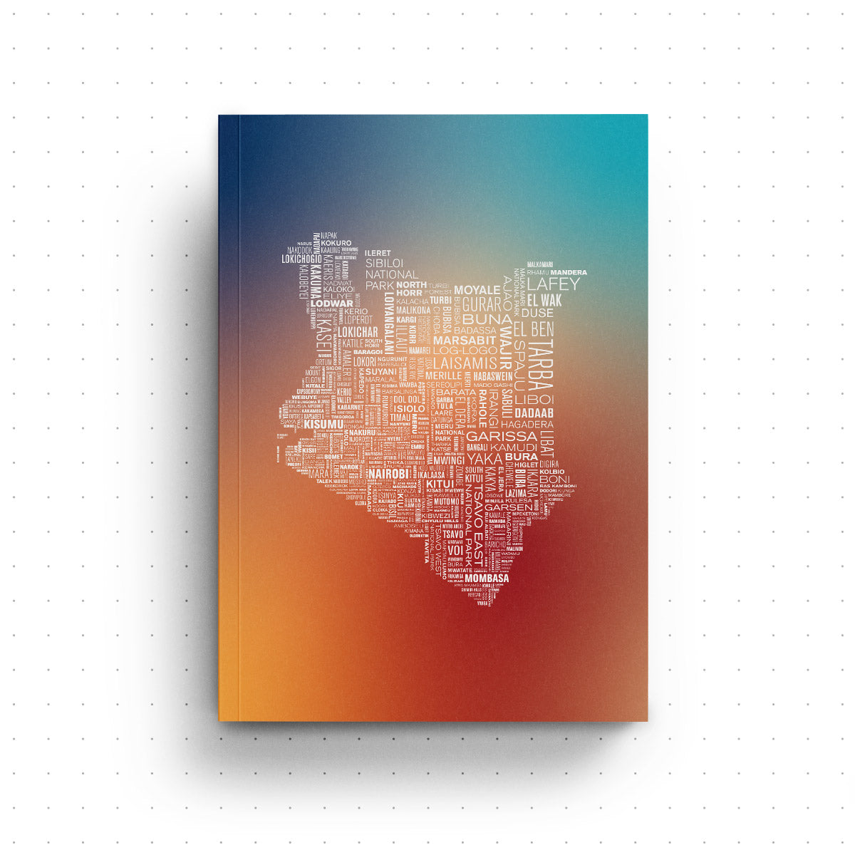 Kenya Typemap - A5 Notebook