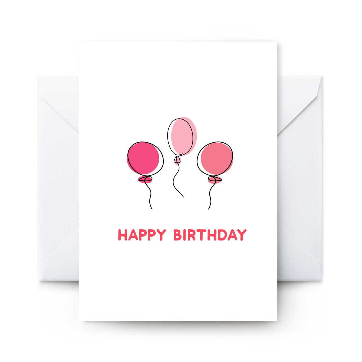 Birthday Balloons - Card