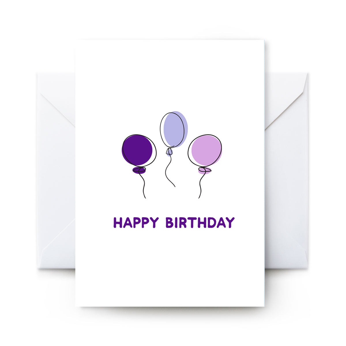 Birthday Balloons - Card