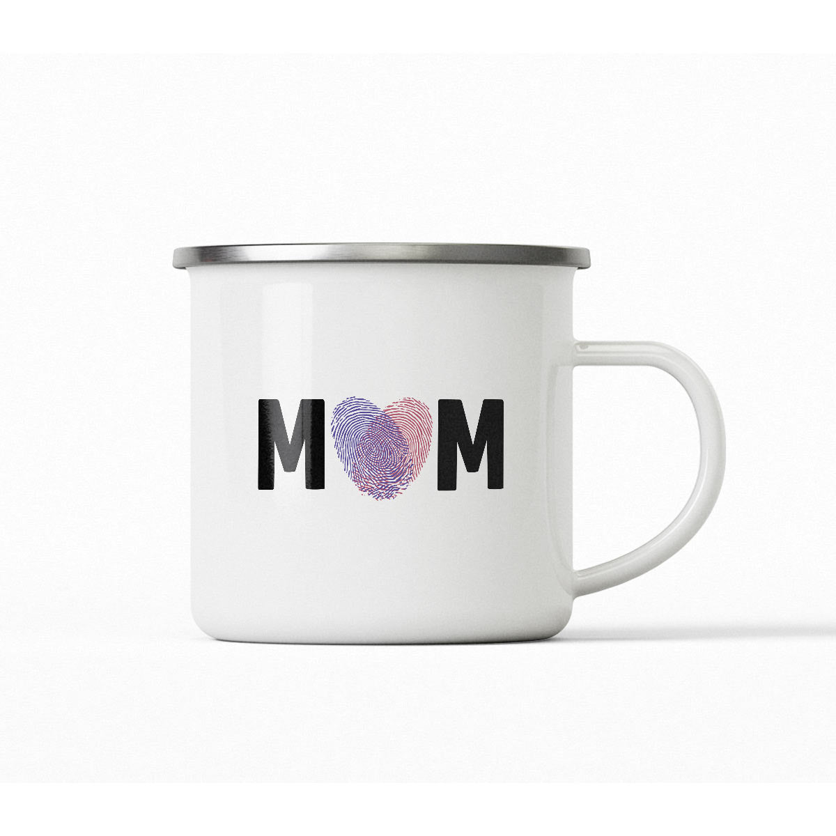 Mom Thumbprint - Enamel Mug