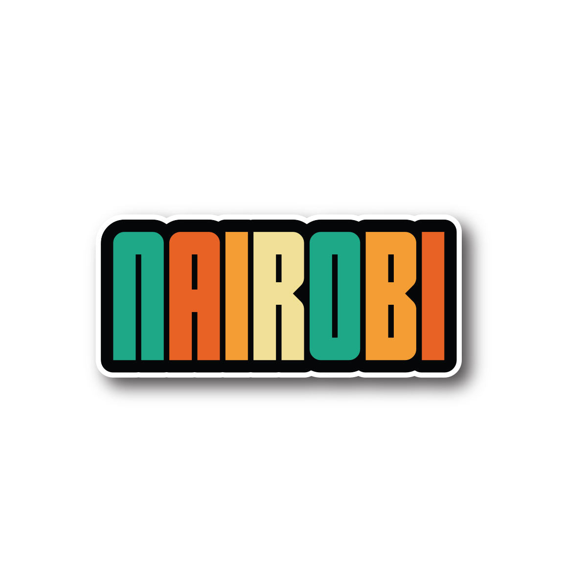 Nairobi Retro - Cut Out Fridge Magnet