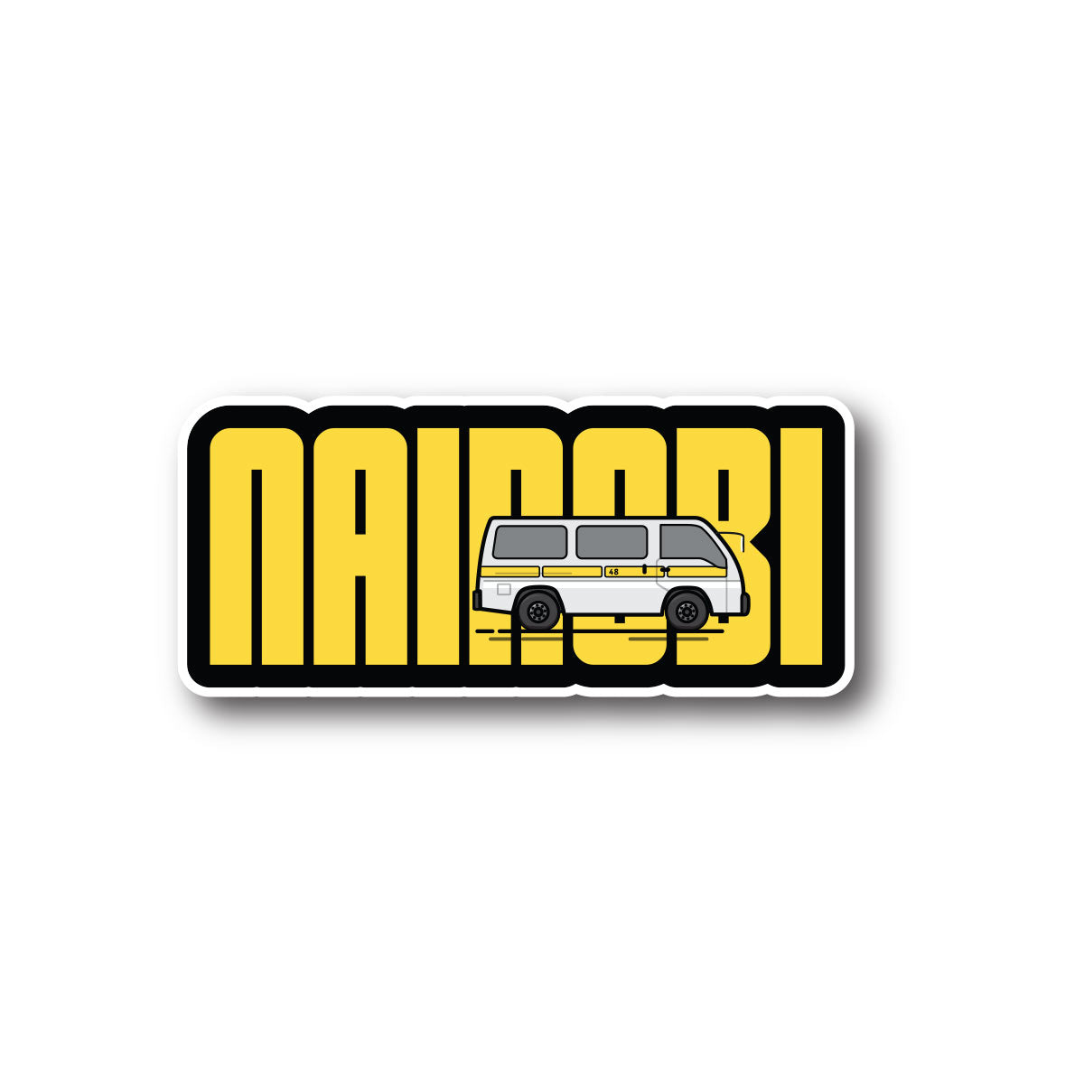 Nairobi Matatu - Cut Out Fridge Magnet