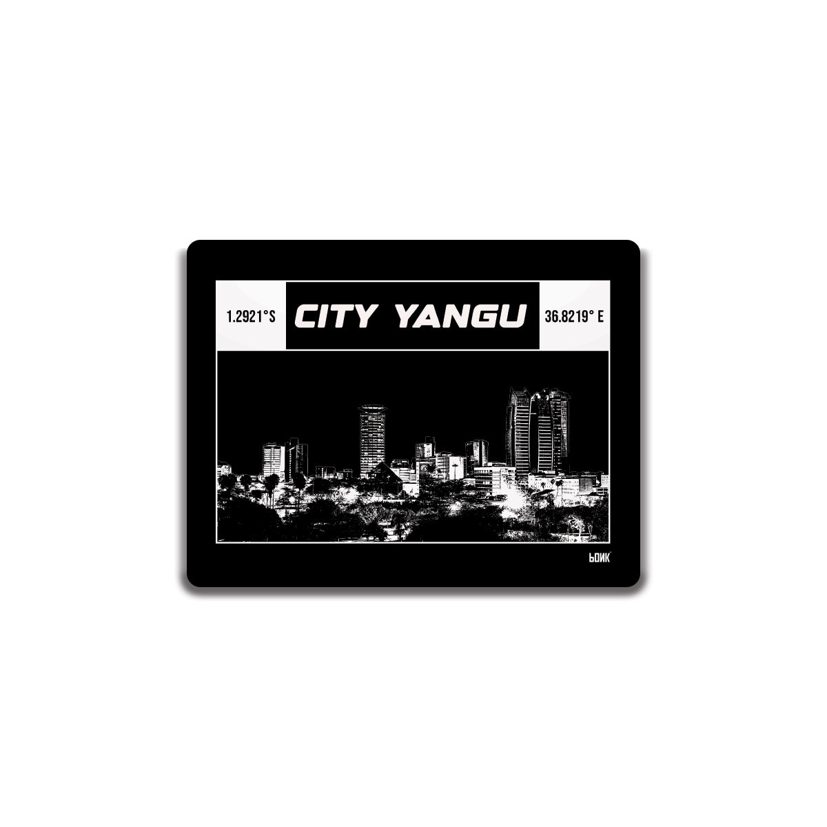 City Yangu - Rectangle Fridge Magnet