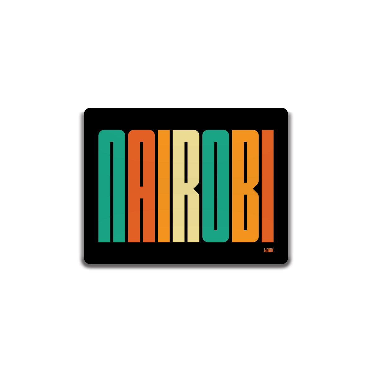 Nairobi Retro - Rectangle Fridge Magnet