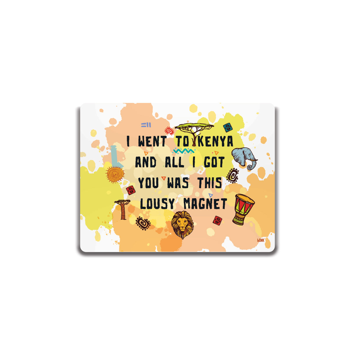 I Went To Kenya - Rectangle Fridge Magnet