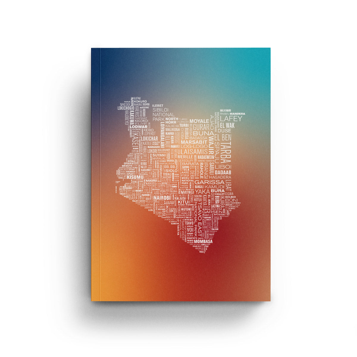 Kenya Typemap - A5 Notebook