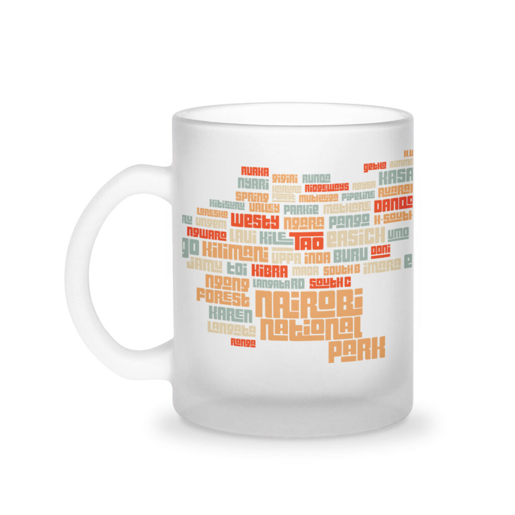 NAIROBI TYPE MAP MUG BONK